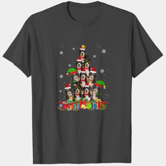 Bernedoodle Christmas Tree Funny Dog Lover T Shirts