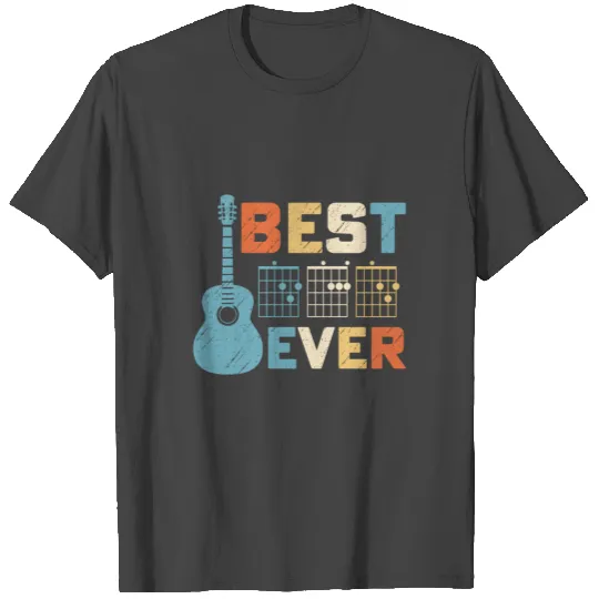 Best Dad Ever Guitar Chords Musician Funny Fathers T Shirts