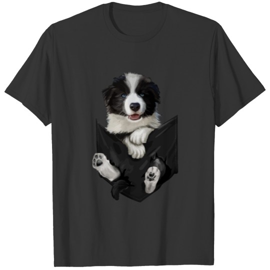Border Collie In Pocket Dogs T Shirts T Shirts Gifts