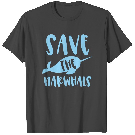 Vintage Save The Narwhal Sea Unicorn Enchanted Ani T Shirts