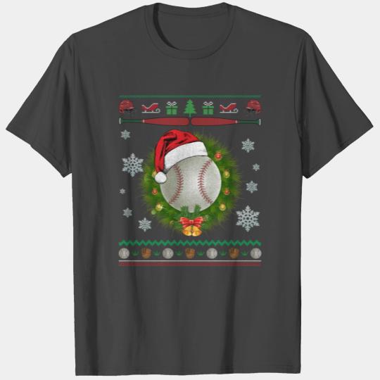 Baseball Funny Ugly Merry Christmas Gift T Shirts