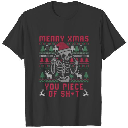 Christmas Skull Funny Ugly Sweater T-shirt