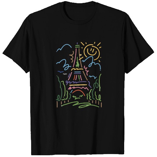 Eiffel Tower Paris Hand Painted Paris France T Shirts
