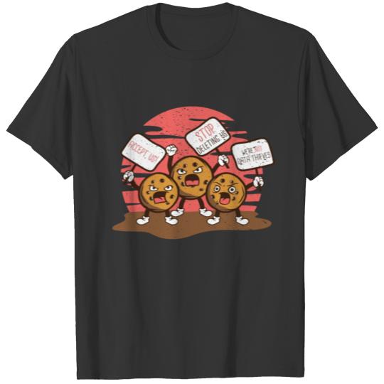 Nerd I accept cookies on my Internet computer T-shirt