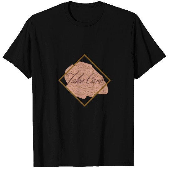 Rose Gold Take Care Crystal Sticker T Shirts