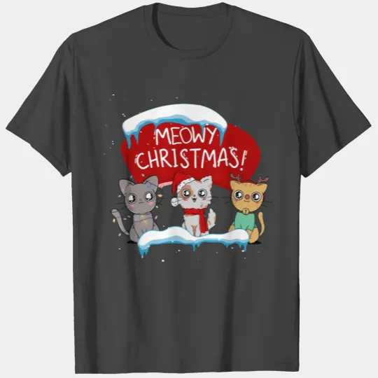 Meowy Christmas - Kittens T Shirts