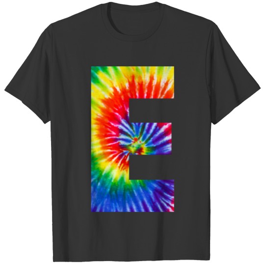 Tie Dye Letter E T Shirts