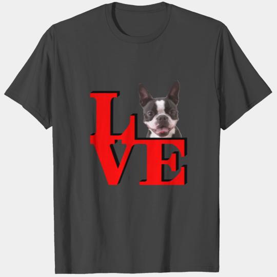 Boston Terrier Love Park I Love My Dog T Shirts
