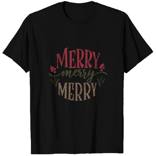 Merry Merry Merry Christmas Holidays T Shirts