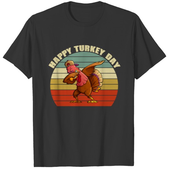 Happy Turkey Day Cool Turkey Retro Thanksgiving T Shirts