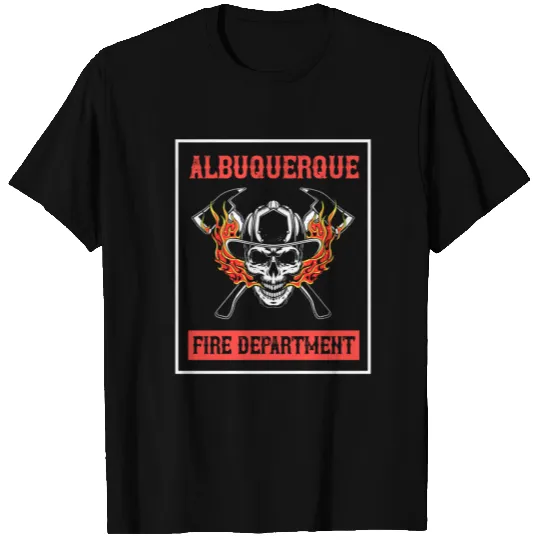Albuquerque Fire Department - Firefighter Skull T Shirts