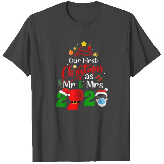 Our First Christmas As Mr Mrs 2020 Santa T Shirts