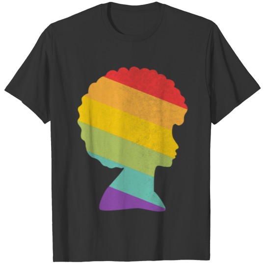 LGBT History Month | Black Afro Girl Power T Shirts
