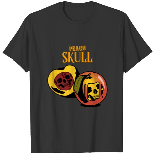 Peach Skull Fruit Gift T Shirts