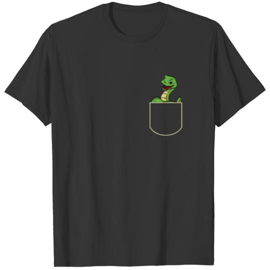 Reptile In The Pocket Gift Snake Pocket T Shirts