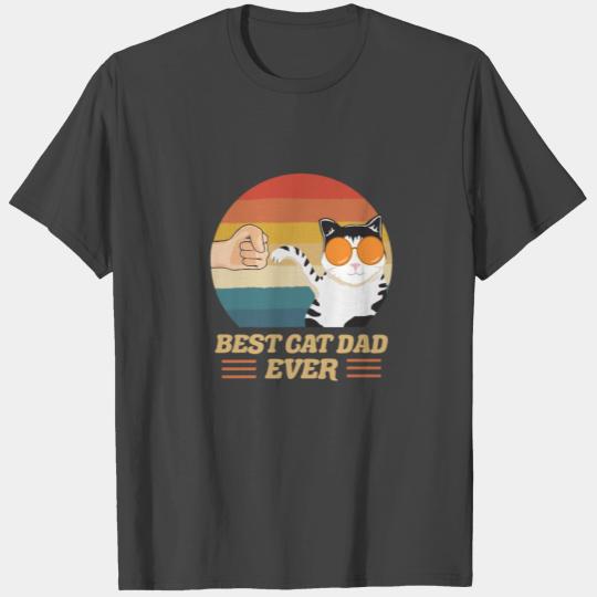 Funny Best Cat Dad Cool Kitty In Retro Vintage T Shirts
