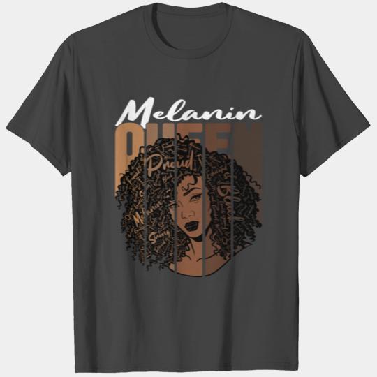 Melanin Queen Black Afro Proud BLM Movement Gift T Shirts