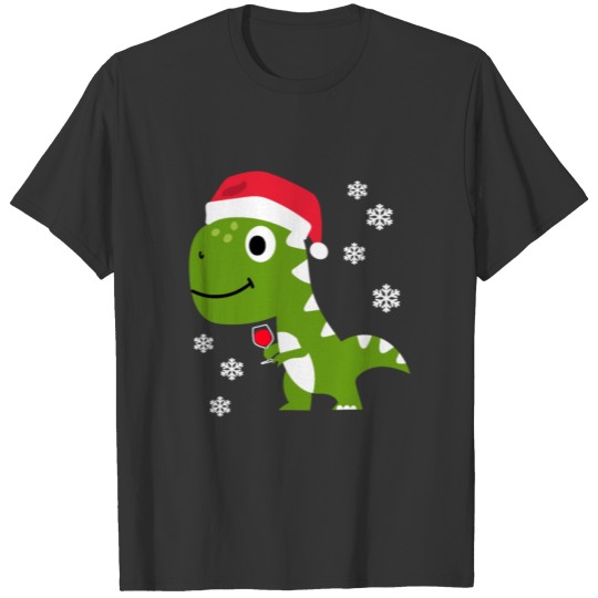 Wine Dinosaur Red Wine Dino Christmas Gift T-shirt