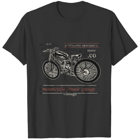Vintage motorcycle custom road racing bike vintage T-shirt