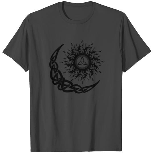 Winter Solstice Viking Sun Moon Tribal T Shirts