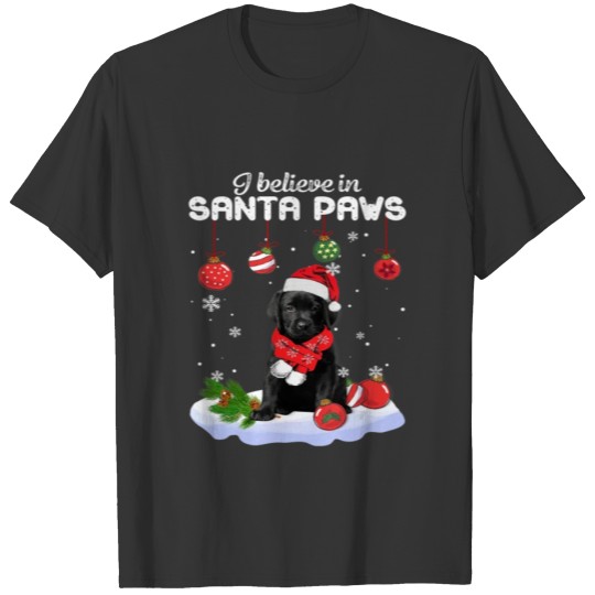 I believe in Santa Labrador Black T Shirts