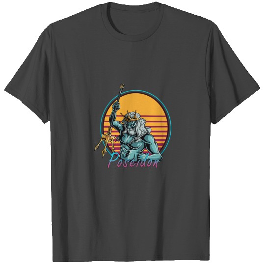Retro 80S Poseidon Greek Mythology Gift T Shirts
