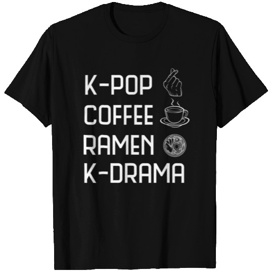 K Pop Coffee Ramen K Drama T Shirts