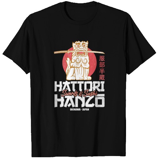 Hattori Hanzo sword and Japan Sushi gift T Shirts