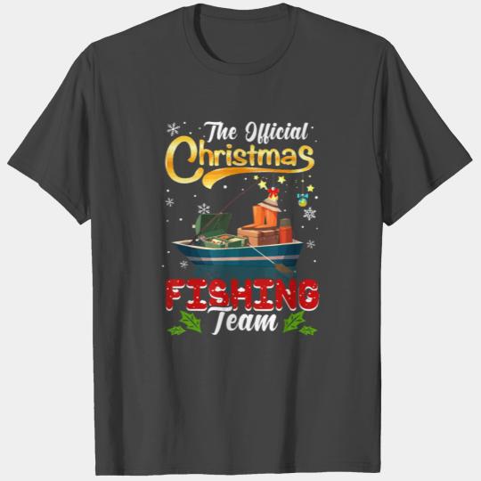 The Official Christmas Fishing Team Fishermen Gift T Shirts