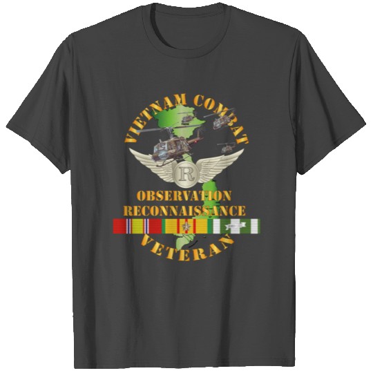 Army VN Combat AVN Vet Obs Recon Badge Air Assault T Shirts
