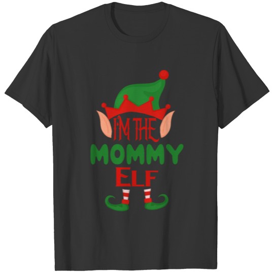 Mom Elf Pjs Mother Christmas Pajamas Moms Mothers T Shirts