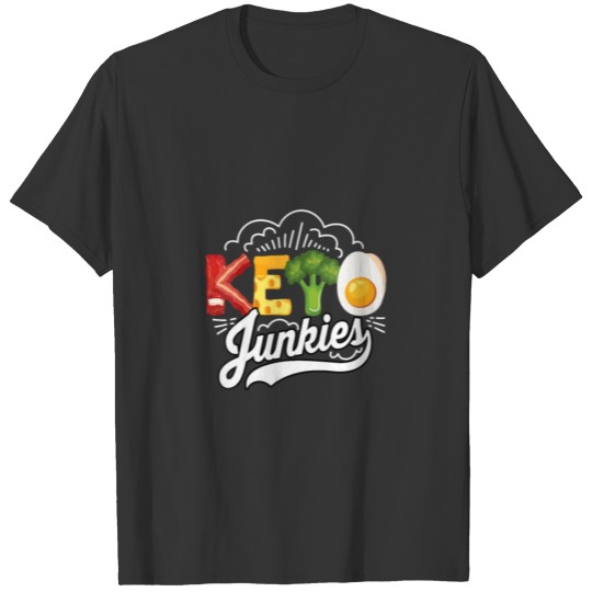 Keto Junkies Ketone Food Ketogenic Diet Vegan Vege T-shirt