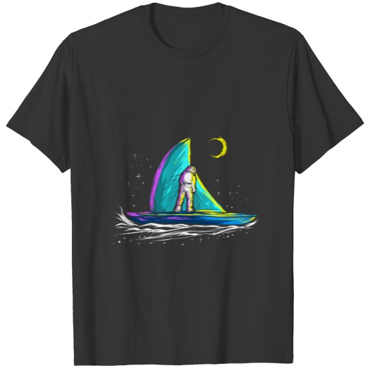 Space Astronaut Sail Boat Skipper Sailing Captain T Shirts