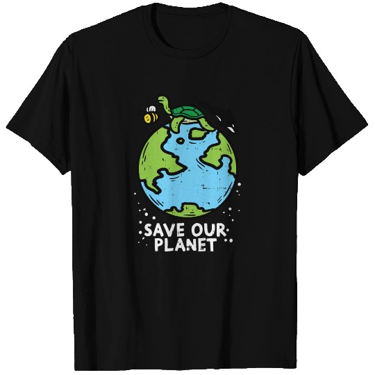 Save Our Planet Bees Turtle Orca Cute Earth Day T Shirts