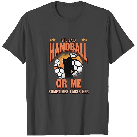 handball player sports team coach goal free throw T Shirts