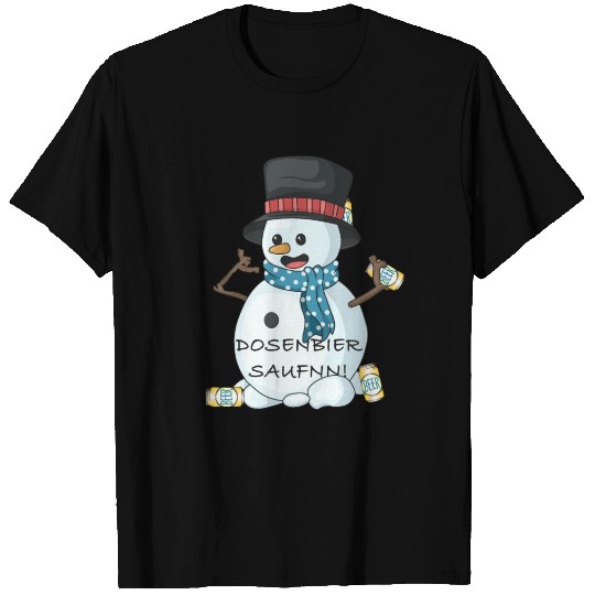 Canned beer Snowman Beer Drink T Shirts