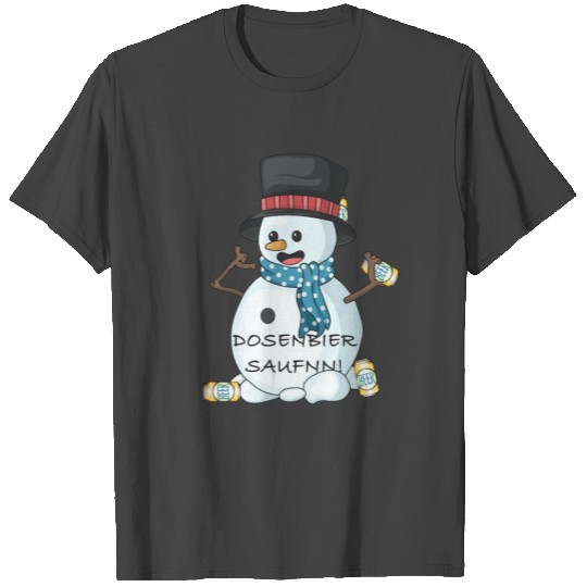 Canned beer Snowman Beer Drink T Shirts