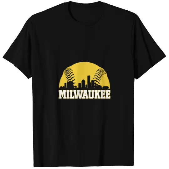 Vintage Milwaukee Baseball Hometown Skyline Brewer T Shirts