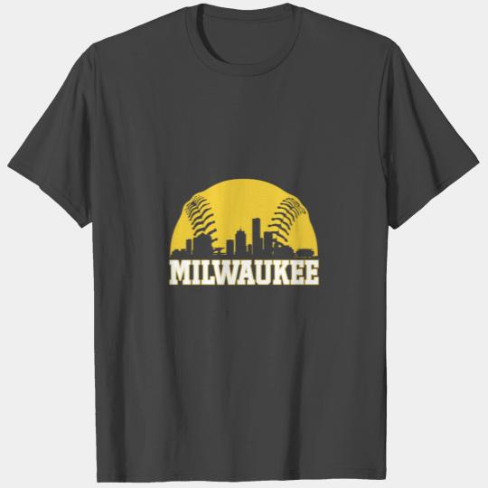 Vintage Milwaukee Baseball Hometown Skyline Brewer T Shirts