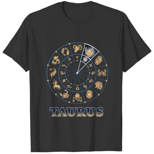 Taurus Horoscope Ascendant Aries Zodiac Sign T Shirts