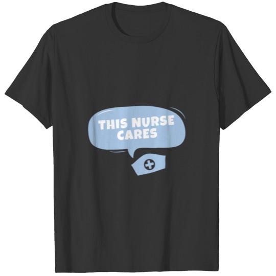 Blue Speech Bubble Nurse Professional T Shirts