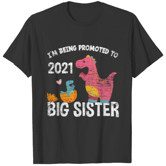 I Will Be A Big Brother 2021 Dinosaur Dinosaur T-shirt