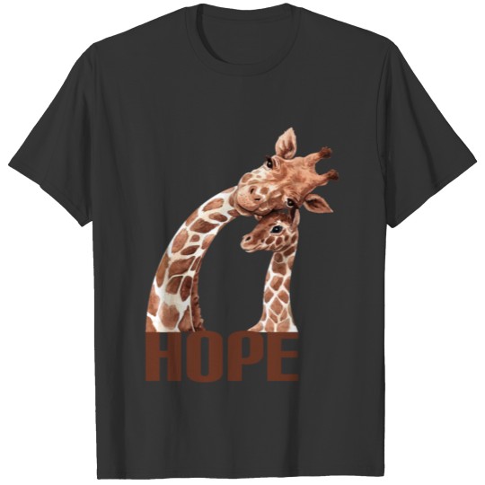 HOPE Baby and Mother Giraffe T Shirts