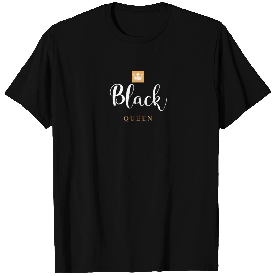 Black Queen T Shirts Women Pride Gift Text Design