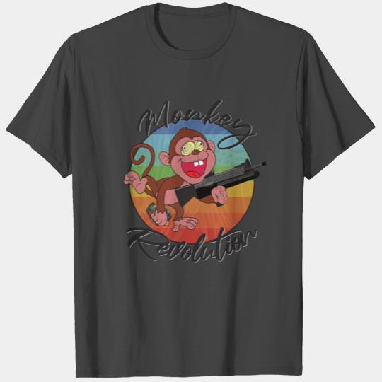 Monkey Revolution-pew pew-madafaka T Shirts