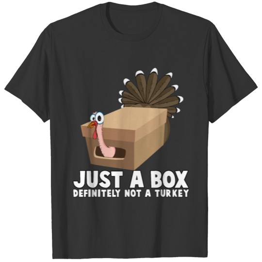 Just A Box Definitely Not A Turkey Funny Thanksgiv T-shirt