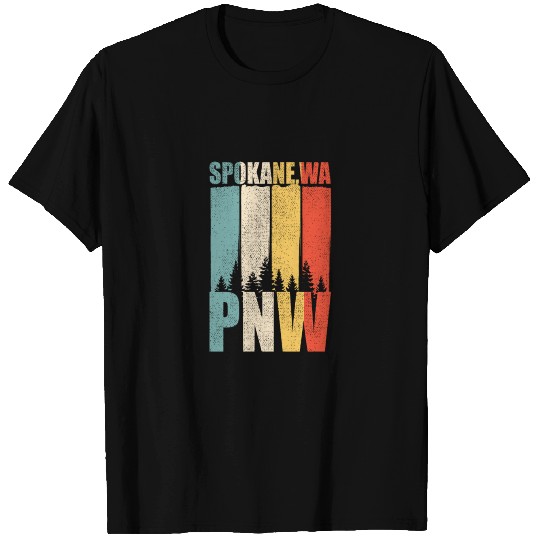 Distressed Retro Spokane Wa Pacific Northwest Shir T Shirts