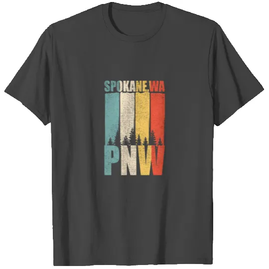 Distressed Retro Spokane Wa Pacific Northwest Shir T Shirts