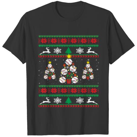 baseball tree christmas T Shirts