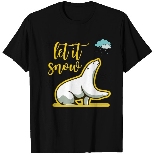 Let it Snow Polar Bear Christmas Theme T Shirts